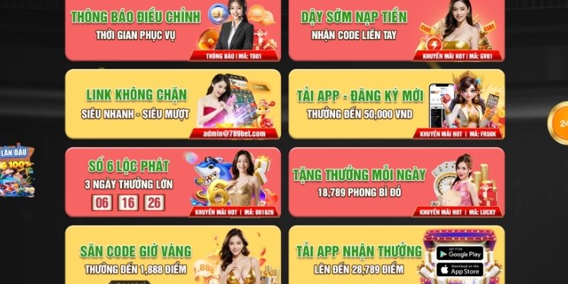 Khuyến mãi game bài 789BET cực hot
